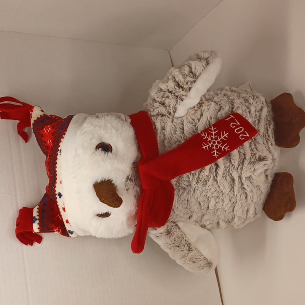 Snow owl plush 2021 with winter hat for child or pet
